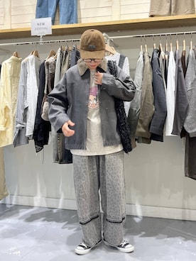 「niko and...（ニコアンド）の【NKJ 2025AW】REMAKE BARREL DENIM（デニムパンツ）」を使った、mocoさん（レディース・165cm）の秋コーディネート