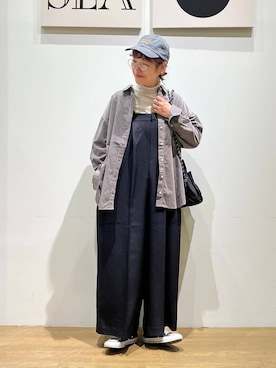 「アイテム（帽子）」を使った、mocoさん（レディース・165cm・30代）の秋コーディネート