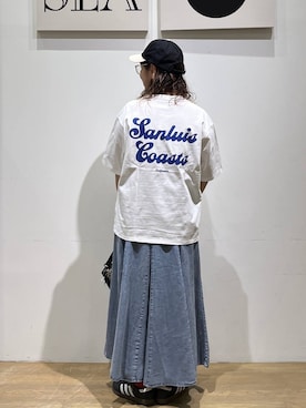 「BAYFLOW（ベイフロー）のアイテム（トップス）」を使った、mocoさん（レディース・165cm）の春コーディネート