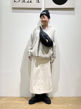 「アイテム（ニットキャップ/ビーニー）」を使った、mocoさん（レディース・165cm・30代）の秋コーディネート