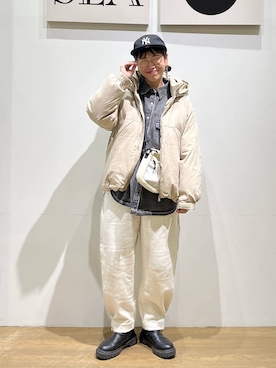 「アイテム（スウェットパンツ）」を使った、mocoさん（レディース・165cm・40代）の秋コーディネート