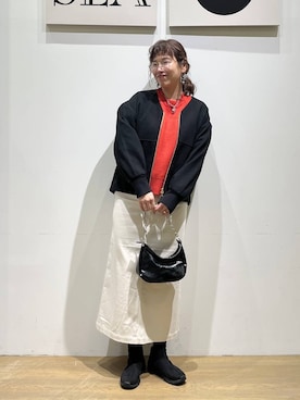 「BAYFLOW（ベイフロー）のアイテム」を使った、mocoさん（レディース・165cm）の冬コーディネート