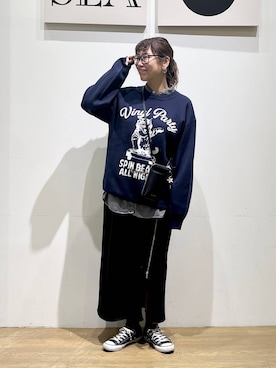 「BAYFLOW（ベイフロー）のアイテム」を使った、mocoさん（レディース・165cm）の冬コーディネート