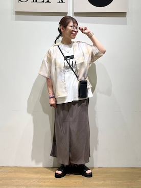 「アイテム（ネックレス）」を使った、mocoさん（レディース・165cm・30代）の夏コーディネート
