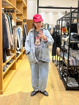 「アイテム（帽子）」を使った、mocoさん（レディース・165cm・30代）の秋コーディネート