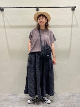 「アイテム（スカート）」を使った、mocoさん（レディース・165cm・40代）の夏コーディネート
