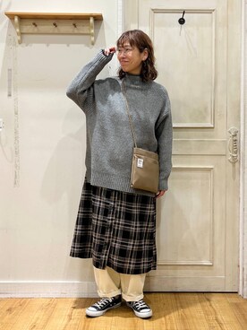 「アイテム（ワンピース/ドレス）」を使った、mocoさん（レディース・165cm・30代）の秋コーディネート