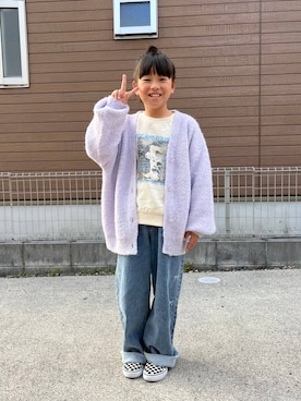 「アイテム（スリッポン）」を使った、mocoさん（レディース・130cm）の秋コーディネート