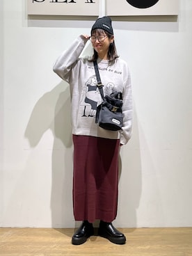 「アイテム（ニットキャップ/ビーニー）」を使った、mocoさん（レディース・165cm・30代）の秋コーディネート