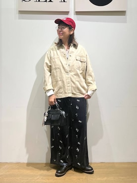 「アイテム（デニムジャケット）」を使った、mocoさん（レディース・165cm・30代）の秋コーディネート