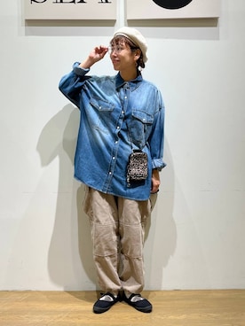 「アイテム（帽子）」を使った、mocoさん（レディース・165cm・30代）の秋コーディネート