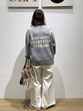 「BAYFLOW（ベイフロー）のアイテム（ショルダーバッグ）」を使った、mocoさん（レディース・165cm）の秋コーディネート