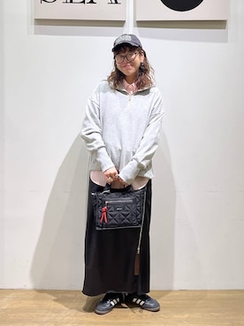 「BAYFLOW（ベイフロー）のアイテム（帽子）」を使った、mocoさん（レディース・165cm）の冬コーディネート