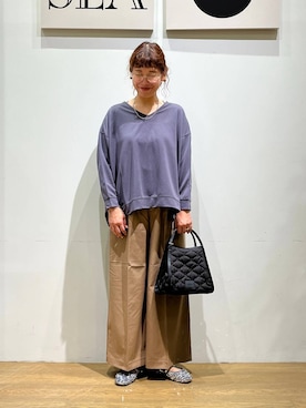 「アイテム（アクセサリー）」を使った、mocoさん（レディース・165cm・30代）の秋コーディネート