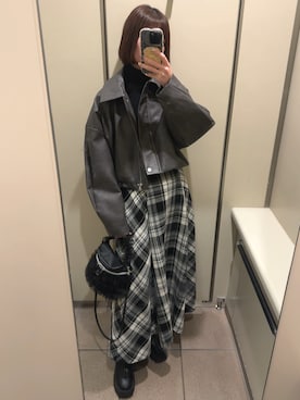 「アイテム（その他アウター）」を使った、＊ さきっちょ ＊さん（レディース・159cm）の冬コーディネート