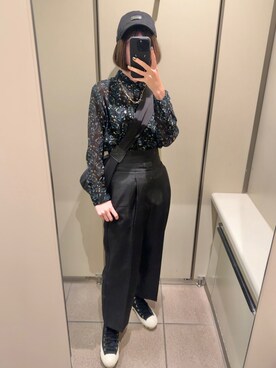 「Ground Y（グラウンドワイ）のアイテム（帽子）」を使った、＊ さきっちょ ＊さん（レディース・159cm）の秋コーディネート