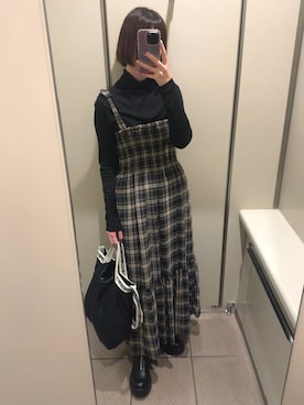 「アイテム（ワンピース/ドレス）」を使った、＊ さきっちょ ＊さん（レディース・159cm）の秋コーディネート