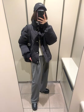 「Ground Y（グラウンドワイ）のアイテム（帽子）」を使った、＊ さきっちょ ＊さん（レディース・159cm）の冬コーディネート