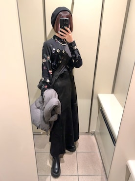 「H&M（エイチ・アンド・エム）のアイテム（ハンチング/ベレー帽）」を使った、＊ さきっちょ ＊さん（レディース・159cm）の春コーディネート