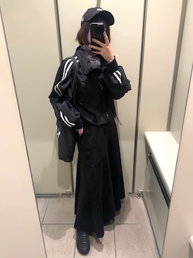 「アイテム（マウンテンパーカー）」を使った、＊ さきっちょ ＊さん（レディース・159cm）の春コーディネート