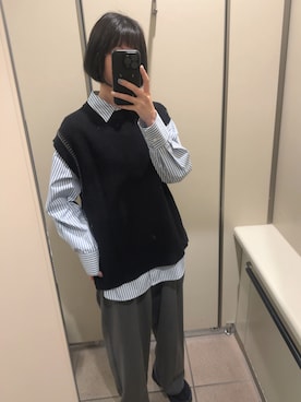 「アイテム（ベスト）」を使った、＊ さきっちょ ＊さん（レディース・159cm）の秋コーディネート