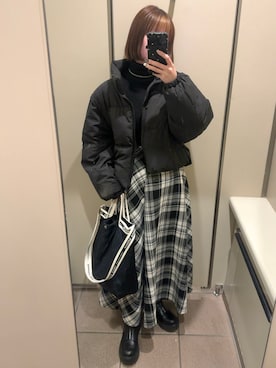 「GU（ジーユー）のアイテム（ジャケット/アウター）」を使った、＊ さきっちょ ＊さん（レディース・159cm）の春コーディネート