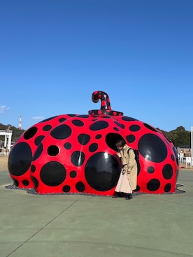 「BEAMS BOY（ビームスボーイ）のアイテム（トレンチコート）」を使った、きたちゃんさん（レディース・153cm）の秋コーディネート