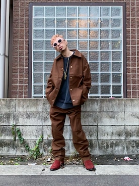 「茶色」｜PUBLICATIONさん（メンズ・168cm）の秋コーディネート