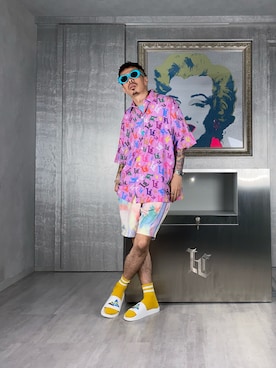 「STORES.jp（ストアーズドットジェーピー）のアイテム（アクセサリー）」を使った、PUBLICATIONさん（メンズ・168cm）の夏コーディネート