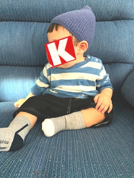 「男の子ベビー」｜「アイテム（スウェット）」を使った、Kさん（レディース・152cm）の秋コーディネート