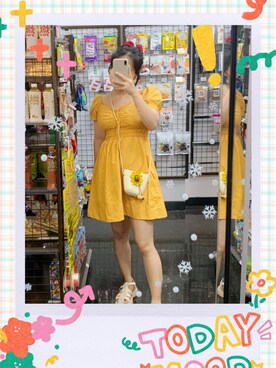 「yellow」｜鳗鱼翻翻さん（レディース・156cm）の夏コーディネート