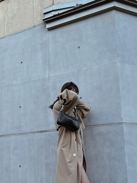 「EMODA（エモダ）のアイテム（トレンチコート）」を使った、MINAMIさん（レディース・166cm）の秋コーディネート