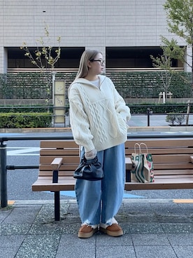 「CIAOPANIC TYPY（チャオパニックティピー）のアイテム（その他シューズ）」を使った、saori shikiさん（レディース・158cm）の冬コーディネート