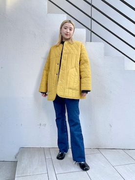 「袖ボリューム」｜「アイテム（ブルゾン）」を使った、saori shikiさん（レディース・158cm）の秋コーディネート
