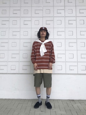 「N.HOOLYWOOD」｜「アイテム（キャップ）」を使った、Takuyaさん（メンズ・176cm）の夏コーディネート