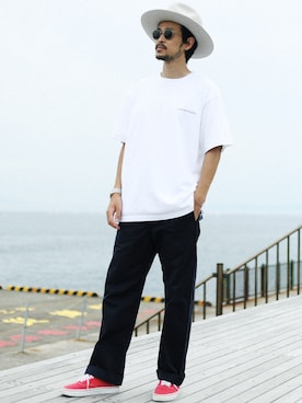 「Scye（サイ）のアイテム（パンツ）」を使った、SCGさん（メンズ・178cm）の夏コーディネート