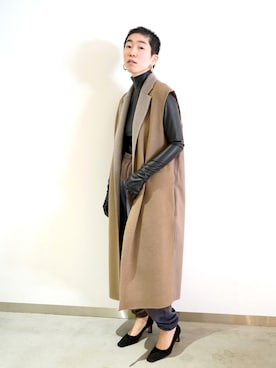 「G.V.G.V.（ジーヴィージーヴィー）のアイテム（ジャケット/アウター）」を使った、FUJIMOTO AYAさん（レディース・160cm）の秋コーディネート
