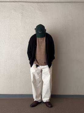 「アイテム（ポロシャツ）」を使った、kinkinさん（メンズ・172cm）の冬コーディネート