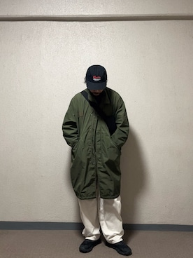 「アイテム（ミリタリージャケット）」を使った、kinkinさん（メンズ・172cm・30代）の冬コーディネート