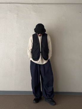 「アイテム（ベスト）」を使った、kinkinさん（メンズ・172cm・30代）の冬コーディネート