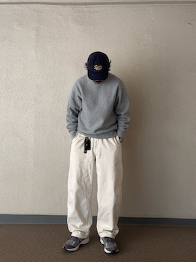 「アイテム（スウェット）」を使った、kinkinさん（メンズ・172cm・30代）の冬コーディネート