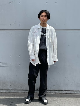 「Lui's（ルイス）のアイテム（サンダル）」を使った、🏃‍♂️kazu🏌️‍♀️さん（メンズ・177cm）の春コーディネート