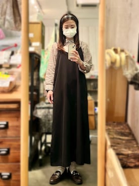 「アイテム（ピアス（片耳用））」を使った、nun.さん（レディース・164cm）の春コーディネート
