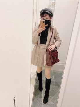 「Heather（ヘザー）のアイテム（セットアップ）」を使った、こゆさん（レディース・162cm）の秋コーディネート