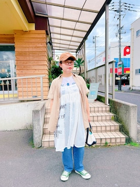 「アイテム（デニムパンツ）」を使った、mmmさん（レディース・160cm・30代）の夏コーディネート