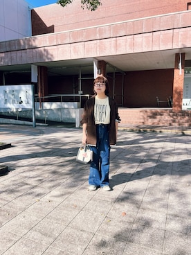 「アイテム（トートバッグ）」を使った、mmmさん（レディース・160cm・20代）の秋コーディネート