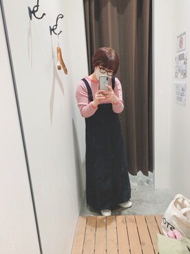 「ミニタリー」｜「アイテム（ワンピース/ドレス）」を使った、mmmさん（レディース・157cm）の春コーディネート