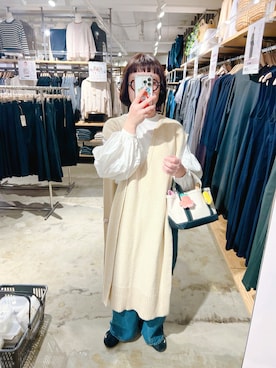 「アイテム（ベスト）」を使った、mmmさん（レディース・160cm）の秋コーディネート