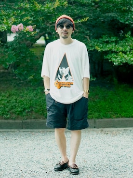 「Gramicci（グラミチ）のアイテム」を使った、dosei72さん（メンズ・168cm）の夏コーディネート