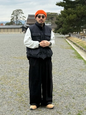 「POLeR（ポーラー）のアイテム」を使った、dosei_モノトーンコーデさん（メンズ・168cm）の春コーディネート